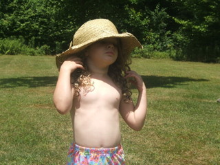 Little girl in hat
